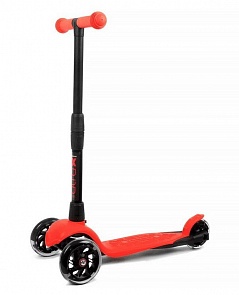 Самокат 3-колесный Alfa Model Buggy Boom со светящимися колесами, цвет коралл (Buggy Boom, 03-2155)